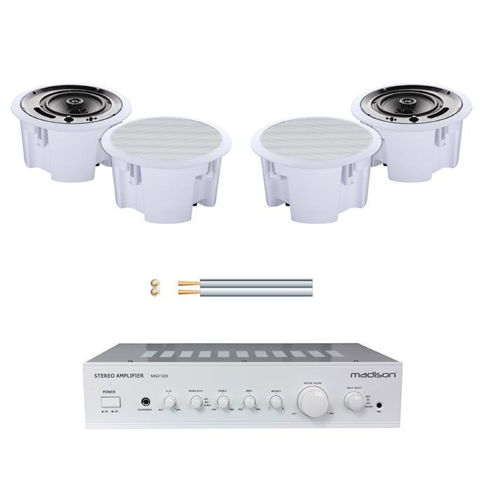 Madison Amp With 4 x Ceiling Speakers & 100m Cable - main image
