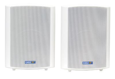 Pair of White 100V Line 50W Background Music Speakers