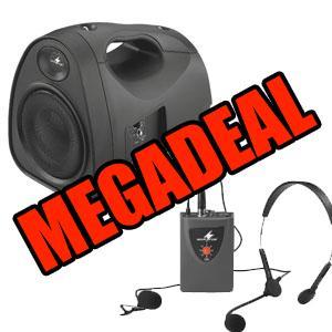 1 Channel 35W Wireless System With Headset & Tie Clip Set
