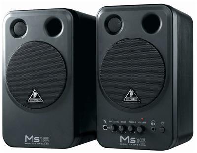 Behringer Black 2x 8W Monitor Speakers MS16. Boxed in Pairs - main image