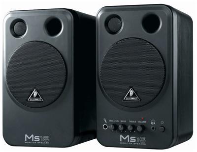 Behringer Black 2x 8W Monitor Speakers MS16. Boxed in Pairs