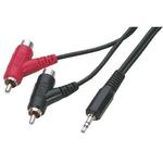 Audio Adapter Cable, 2 x special RCA plug/inline jack 1.2m