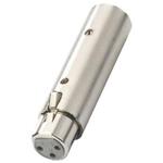 XLR Phase Inverter 3-pole XLR plug to 3-pole XLR inline jack Nickel Plated Metal Body