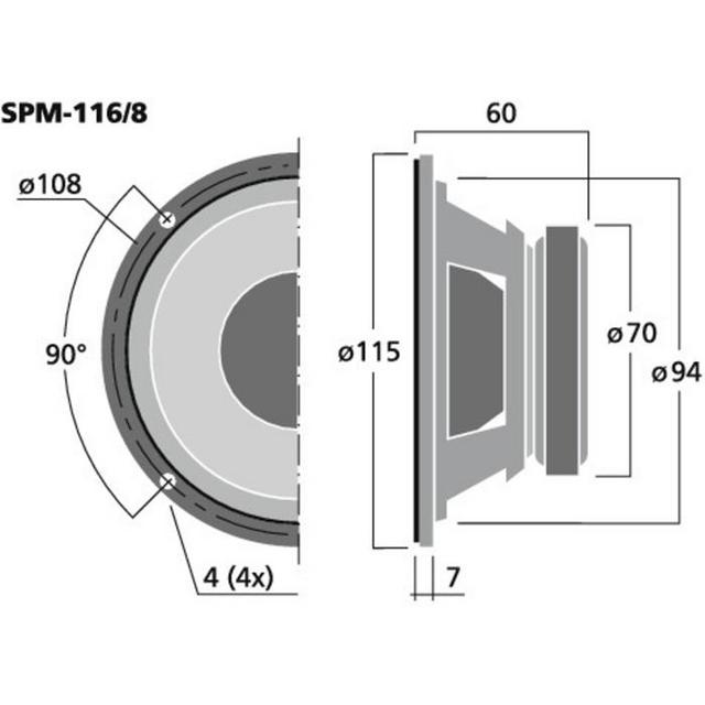 SPM-116/8 HiFi Woofer - thumbnail image 2