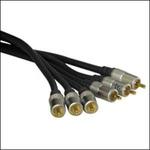 Gold Plated 3 x RCA To 3 x RCA Lead