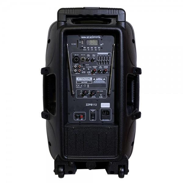 ZZiPP 12" Portable PA System With 2 x VHF Wireless Mic - thumbnail image 4