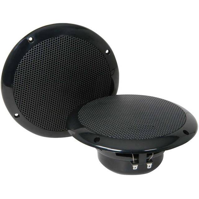 Pair Of 100W Max 8 Ohm Water Resistant Ceiling Speakers - Black