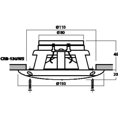 Pair Of 4ohm 40w Flush-Mount Ceiling Speakers - Schematic