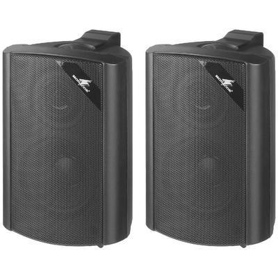 Monacor EUL-30/SW Pair Of Black PA Speakers 100v Line 15/7.5/4/2/1WRMS