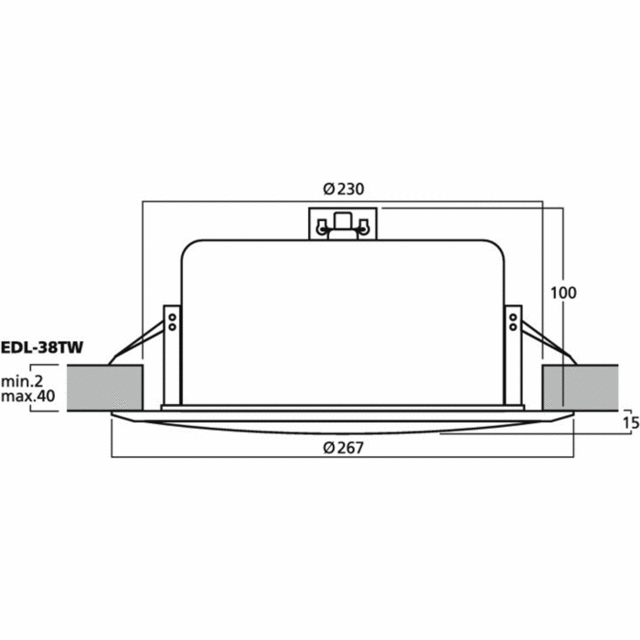 PA Ceiling Speakers EDL-38TW 100V Line - Diagram