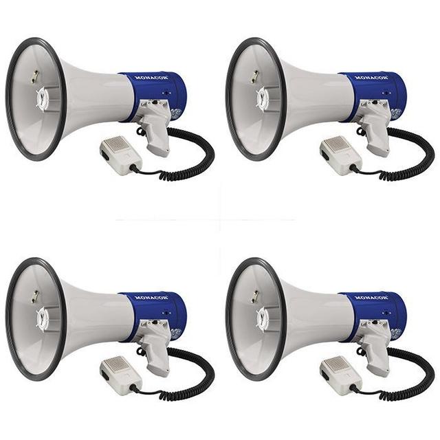 Multi Buy: 3 x 25W Megaphone With Siren Fire Service Approved - NEXT DAY DELIVERY