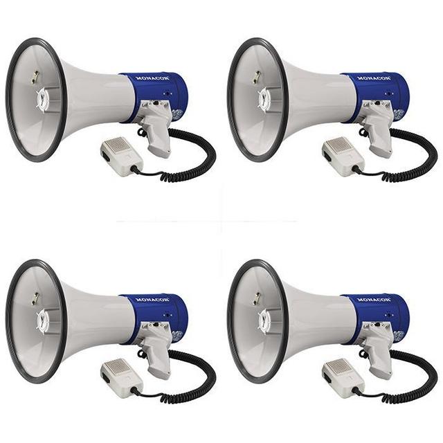 Multi Buy: 4 x 25W Megaphone With Siren Fire Service Approved