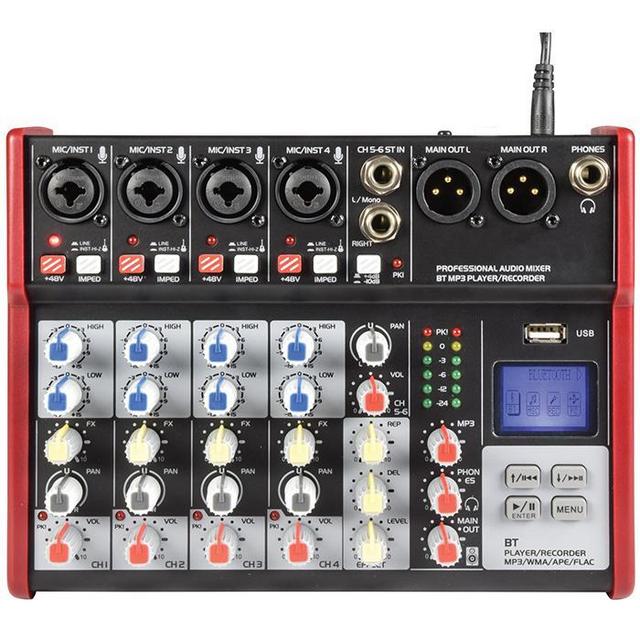 Citronic CSM-6 4 6 Channel Mixer with USB and BT