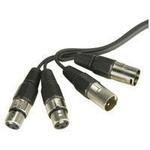 2 x XLR Plugs To 2 x XLR Sockets (0.5m)