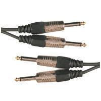 5m Replacement Lead 2 x 6.3mm Mono Plugs To 2 x 6.3mm Mono Plugs