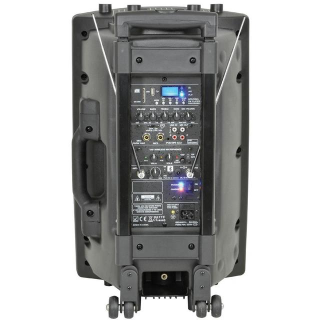 Portable PA with Bluetooth 100W 2 x VHF Microphones 12" or 15" - thumbnail image 2