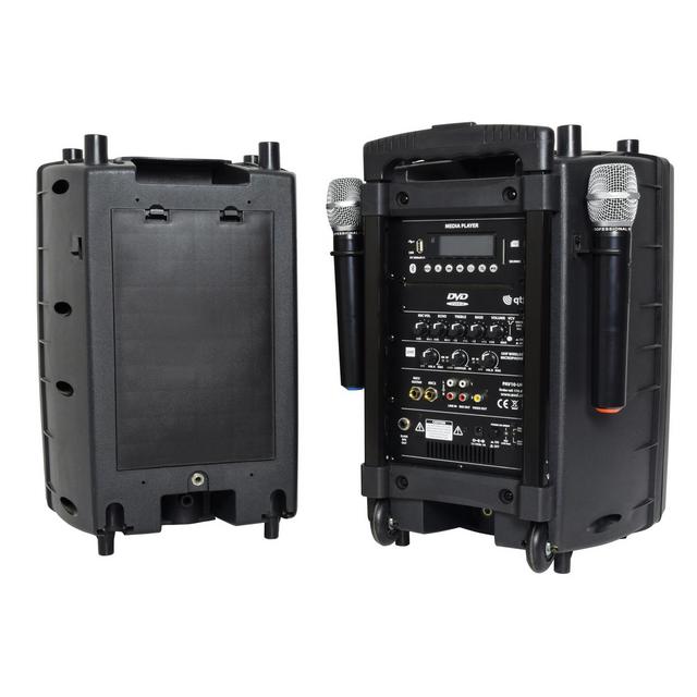 QTX PAV10 Portable PA Set With UHF Mics, Bluetooth & CD - thumbnail image 2