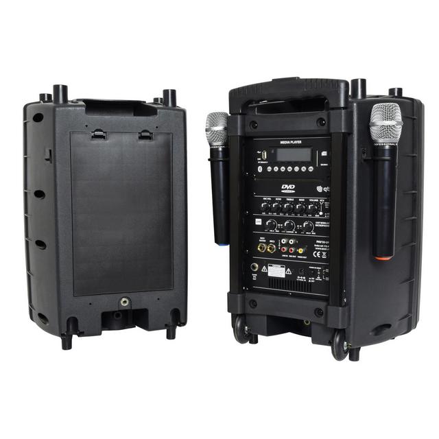 QTX PAV10 Portable PA Set With UHF Mics, Bluetooth & CD