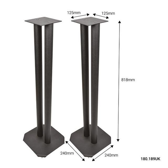 Universal Floor Speaker Stands Black - thumbnail image 2