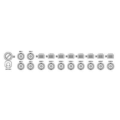 TVDA-408 4 In 8 Out Video Distribution Amplifier BNC - thumbnail image 2
