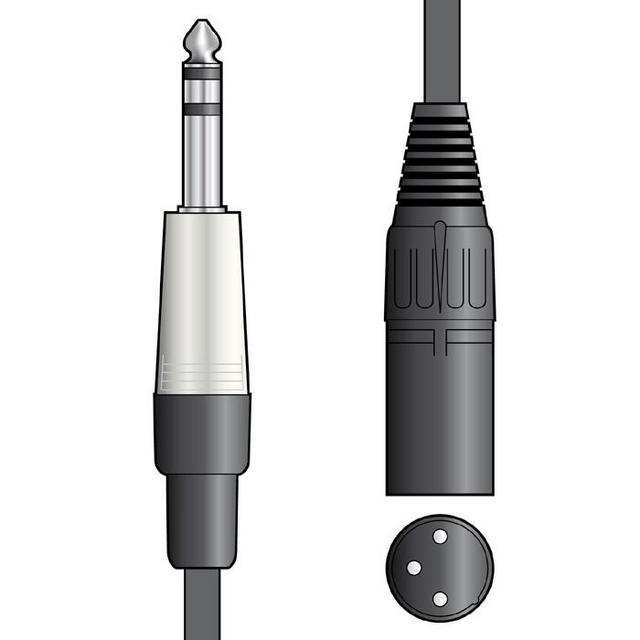Chord Classic Audio Leads 6.3mm TRS Jack Plug - XLR Male - thumbnail image 2
