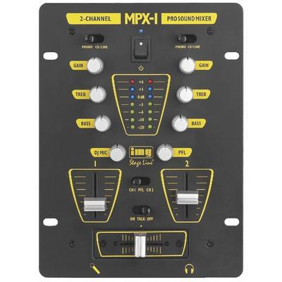 DJ Mixer 2 Stereo Input Channels Each with Gain Control and 2-Way equalizer - thumbnail image 3