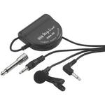 IMG Stageline Electret Tie Clip Microphone with Power Supply adapter