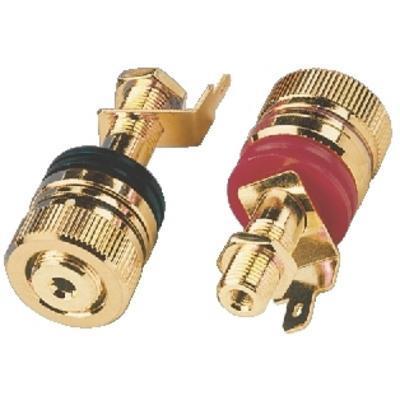 Monacor BP-520G Pair of High-end Speaker Pole Terminals 