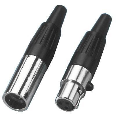 Miniature XLR Connector, 3 Pole 3.5mm suitable for cable MC-102/SW