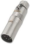 Neutrik Adapter XLR/XLR 5-pole XLR Plug to 3 Pole XLR inline jack