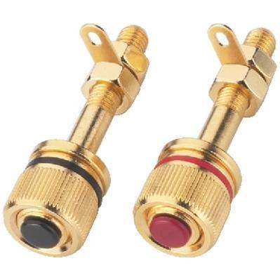 Monacor BP-530G Pair of High-end Speaker Pole Terminals 