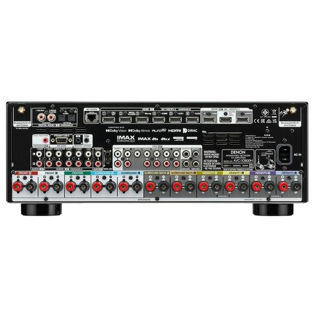 Denon AVC-X3800H 9.4 8K Ready AV Reciever - Black - thumbnail image 2