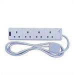 4 Way Extension Lead With Surge Protection - 2m -