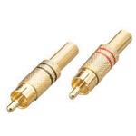 RCA Phono Plug Heads Gold Plated Various Colours