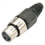3 Pin XLR Socket In Black