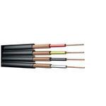 4 Core Flat Lap Screened Audio Cable Black 100m