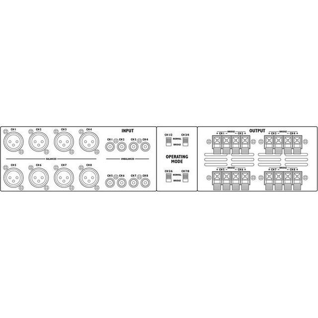 IMG Stageline STA-850D Amplifier With LS-280 Line Splitter - thumbnail image 2