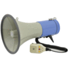 L80R Heavy Duty 25W Megaphone Showing Microphone And Cord