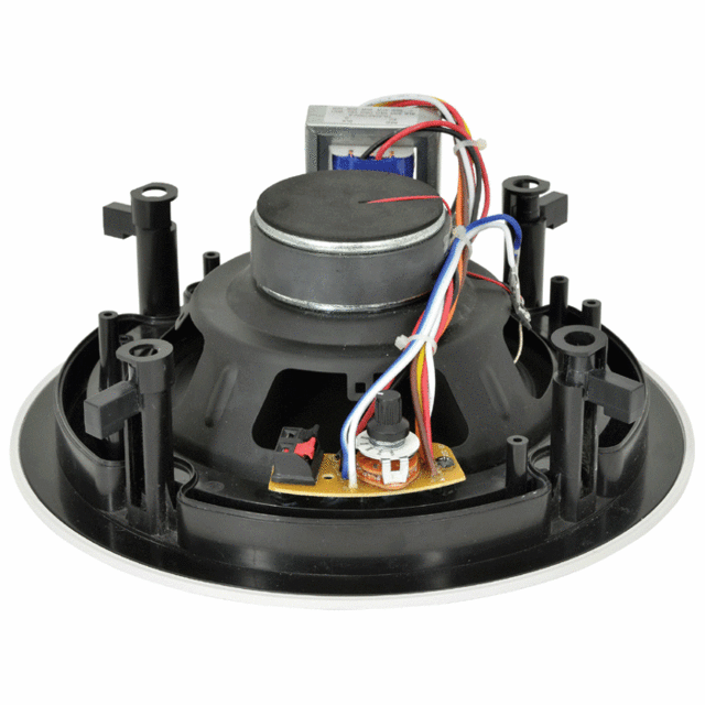 Adastra LP Series 8" 2-Way Low Profile 100V Line Ceiling Speakers Rear Side View - thumbnail image 5