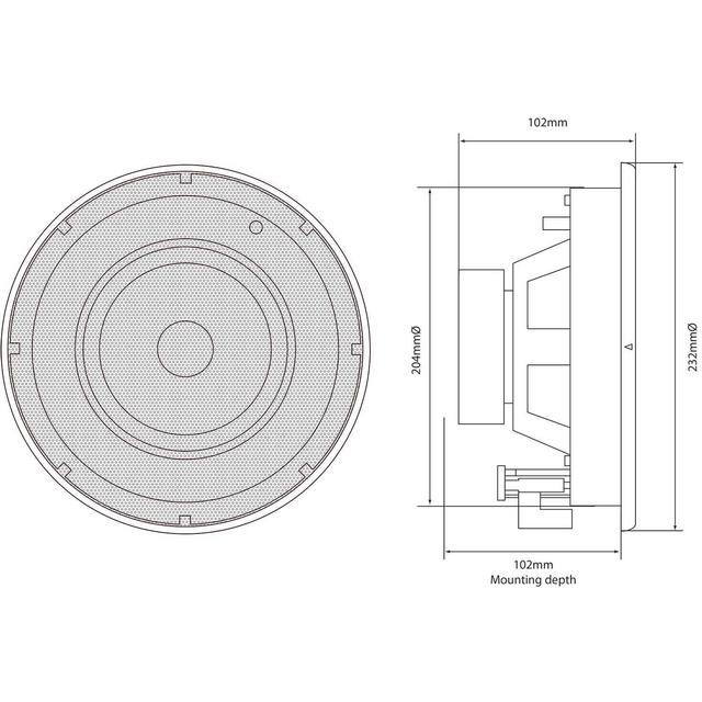 Slimline 6.5" 2-Way Ceiling Speakers 40W - Pair - thumbnail image 5
