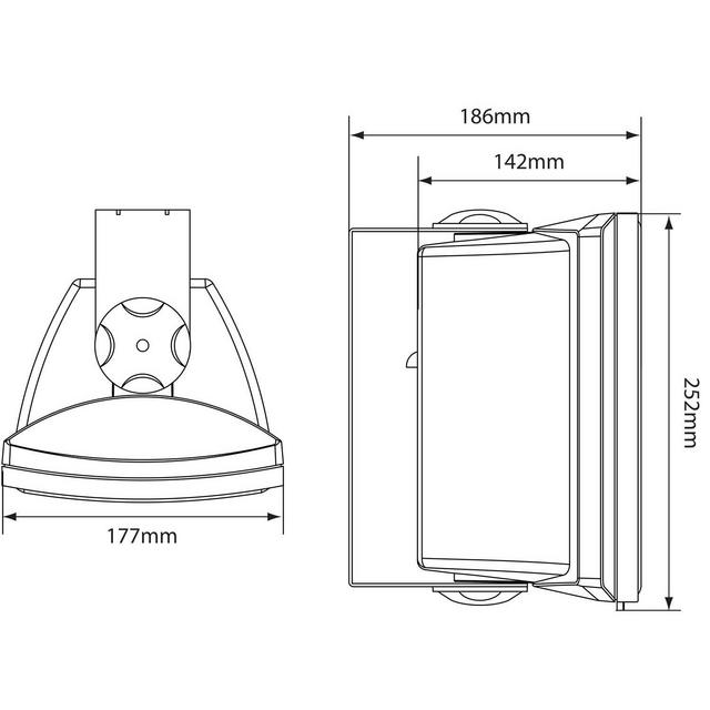 High Performance Outdoor Speaker - Black - thumbnail image 5