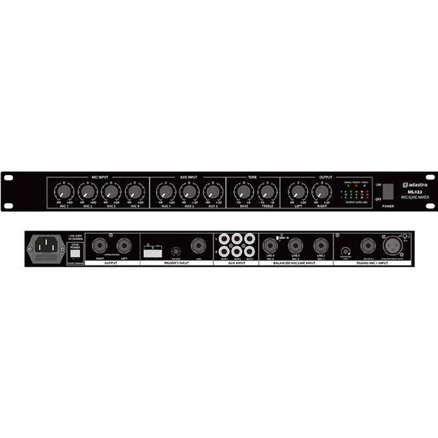 1U Mic/Line Rack Mixer