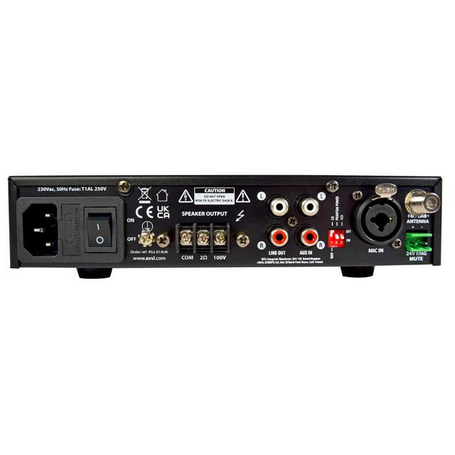 Adastra 120W Compact 100V Mixer Amplifier with Bluetooth - thumbnail image 5