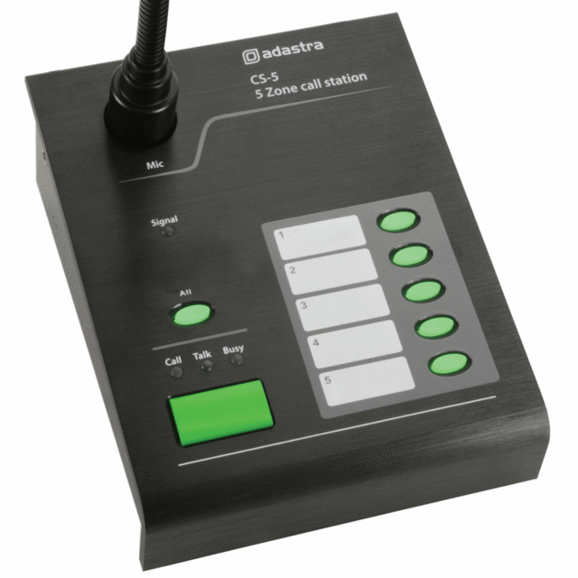 5 Zone Paging Mic for RZ45 Audio Matrix - thumbnail image 2