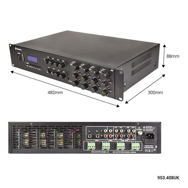 Adastra A-series Multi Zone Stereo Amplifiers 4 x 2 x 200W - thumbnail image 3