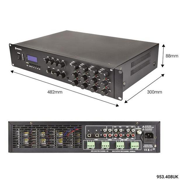 Adastra A-series Multi Zone Stereo Amplifiers 4 x 2 x 200W