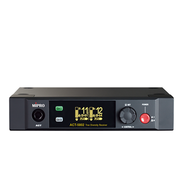 MiPro ACT-5802 ISM 5GHz 1/2U Dual-Channel Digital Receiver