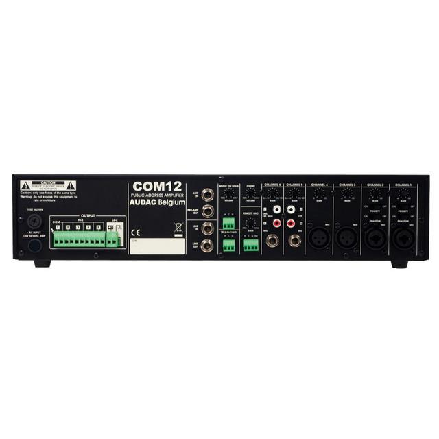 Audac COM12 100V 5 Zone PA Amplifier 120W - thumbnail image 2