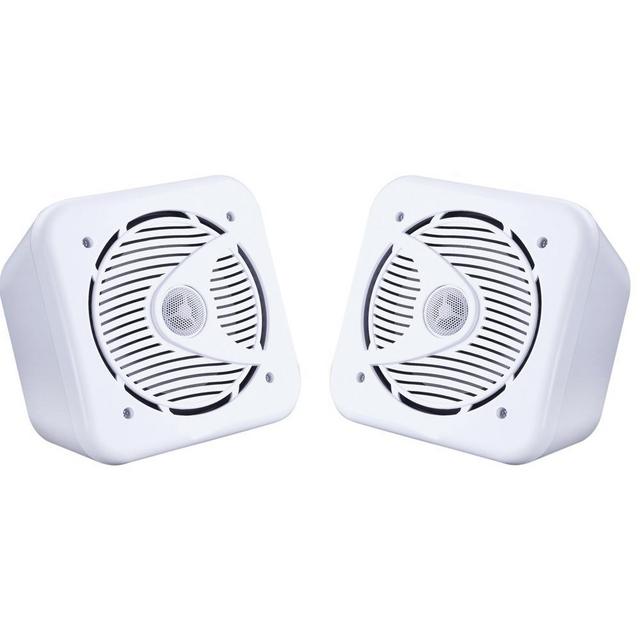 E-Audio Mini Box Speaker 5.25" Drivers 80W RMS - White - Pair