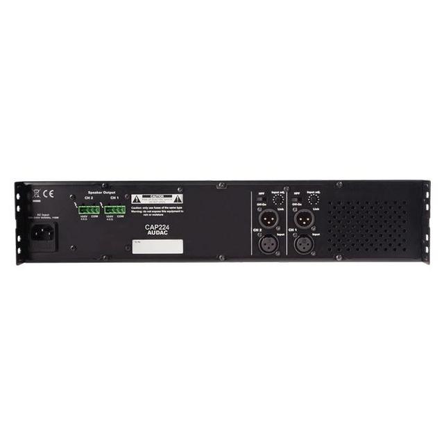 Audac CAP224 Dual-Channel Power Amplifier 2 x 240W 100V Line - thumbnail image 2